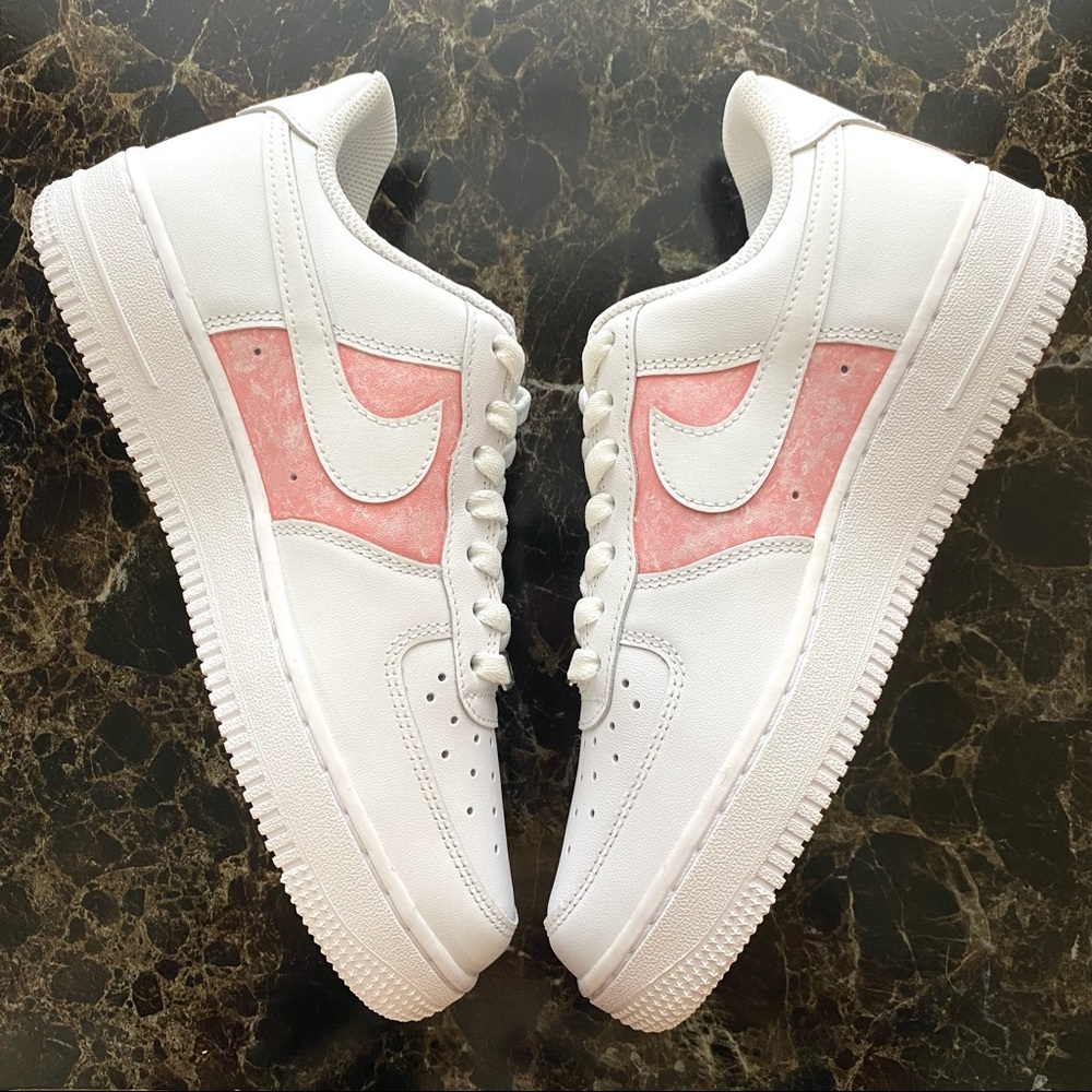 Nike Airforce 1 Pink Cloud Custom - Picture 1 of 7